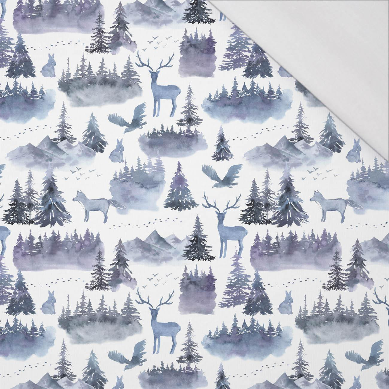 ANIMALS IN THE FOREST (PAINTED FOREST) - single jersey with elastane 