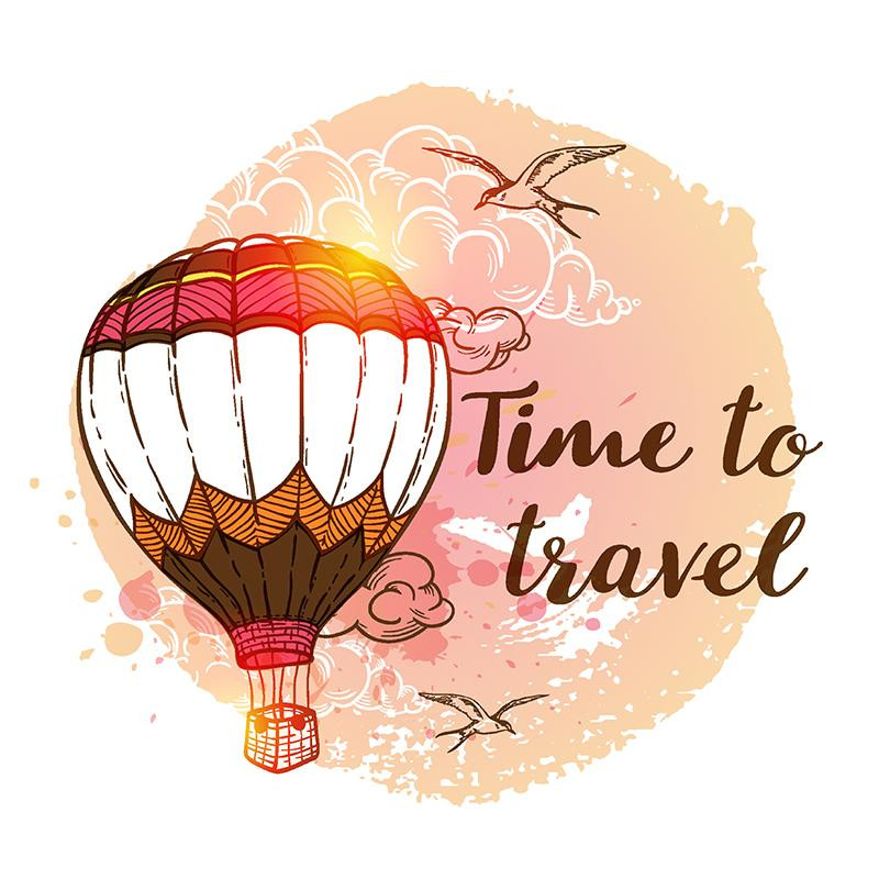 TIME TO TRAVEL - panel 60x50cm
