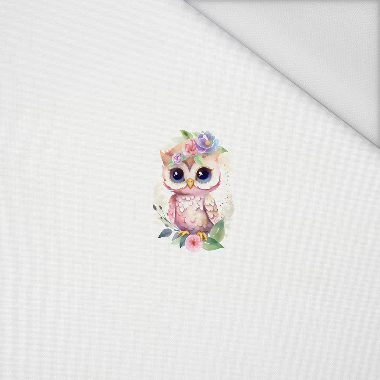 BABY OWL - panel (60cm x 50cm) Waterproof woven fabric