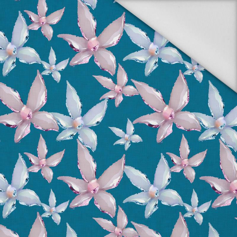 GLITTER FLOWERS (DRAGONFLIES AND DANDELIONS) - Waterproof woven fabric