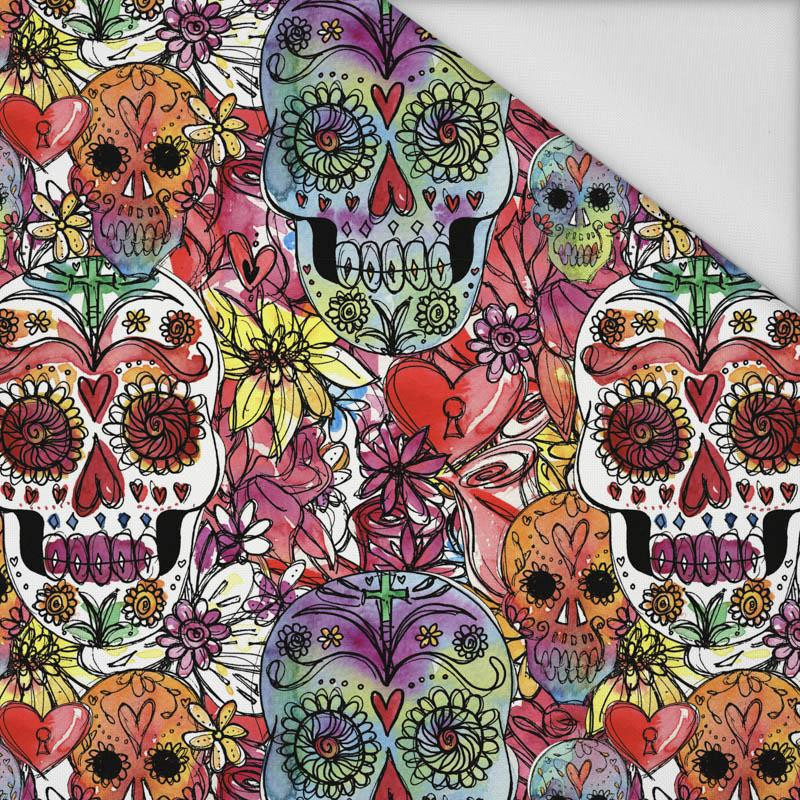 SKULLS pat. 4 / colorful (DIA DE LOS MUERTOS) - Waterproof woven fabric