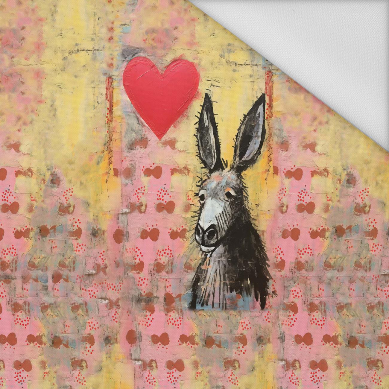 DONKEY PORTRAIT - panel (60cm x 50cm) Waterproof woven fabric