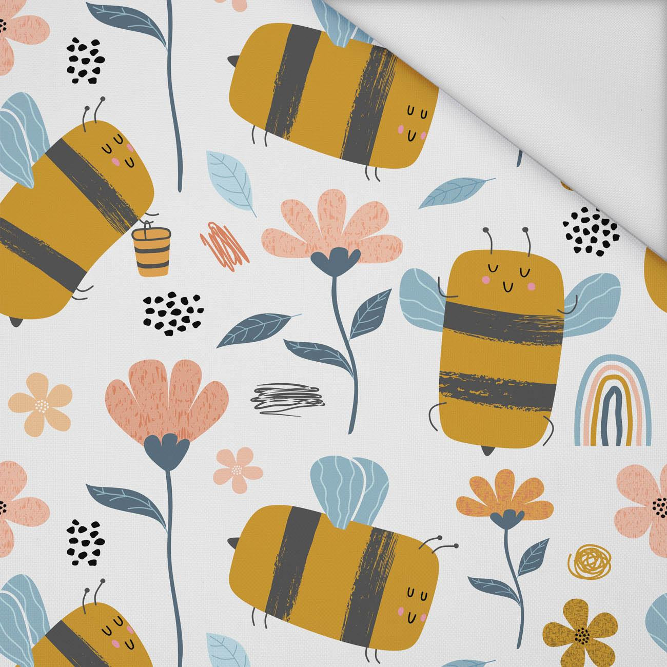 PAINTED BEES - Waterproof woven fabric