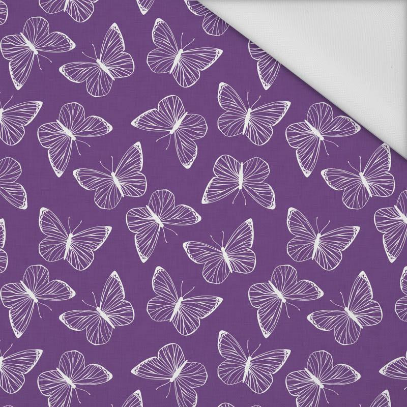 BUTTERFLIES / contour (PURPLE BUTTERFLIES) - Waterproof woven fabric