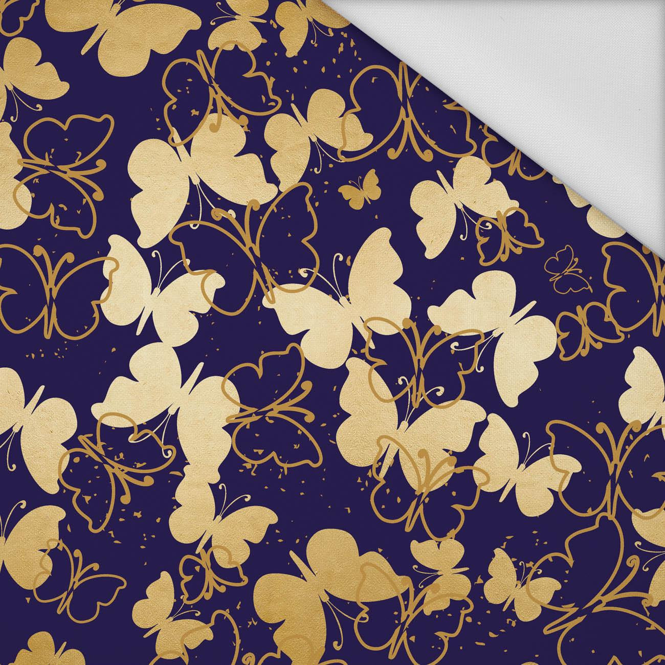 BUTTERFLIES / gold - Waterproof woven fabric
