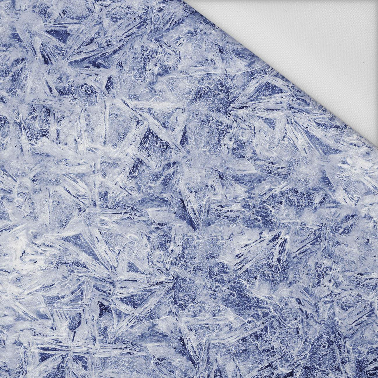FROST pat. 2 / blue (PAINTED ON GLASS) - Waterproof woven fabric