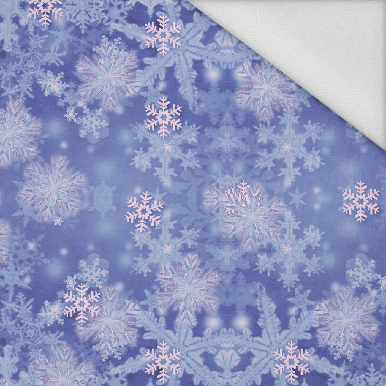 SNOWFLAKES (Very Peri) - Waterproof woven fabric