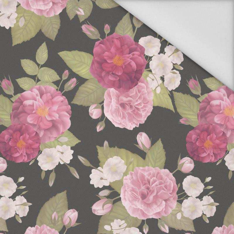 ROSE GARDEN / grey - Waterproof woven fabric