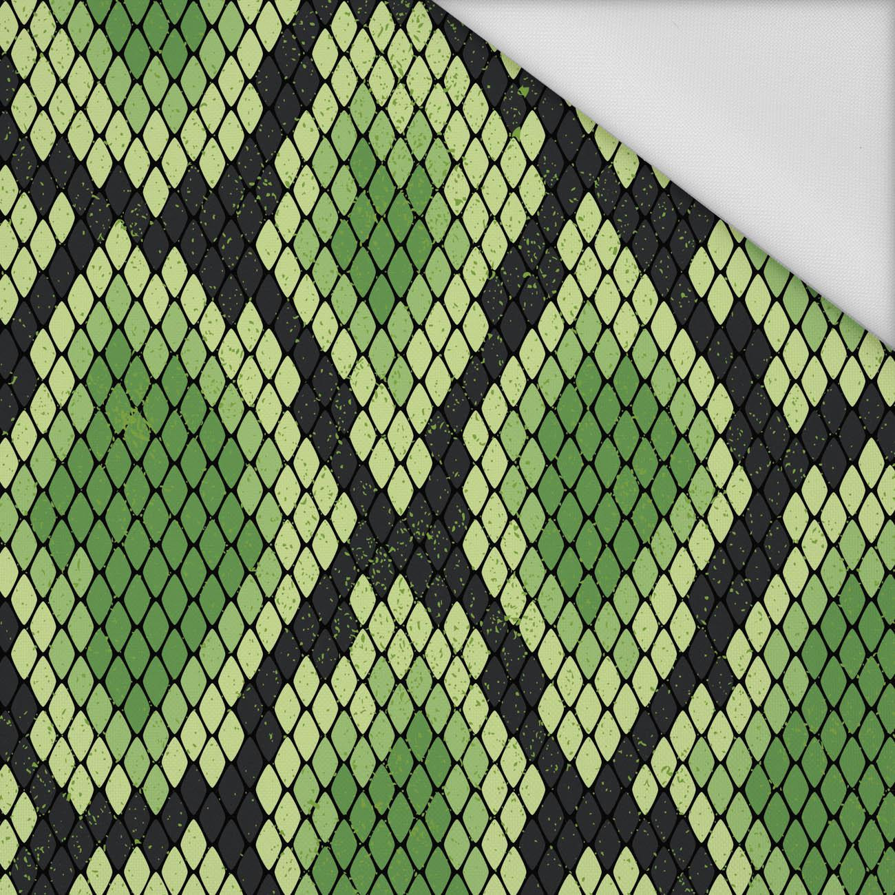 SNAKE'S SKIN PAT. 2 / green - Waterproof woven fabric