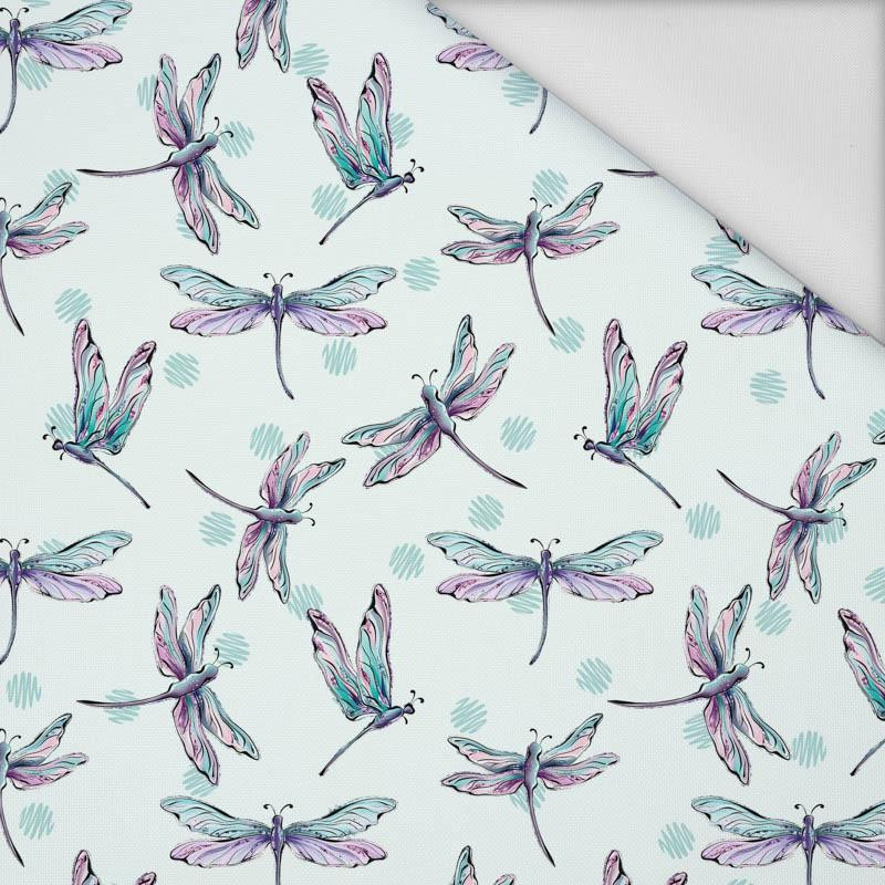 DRAGONFLIES pat. 2 (DRAGONFLIES AND DANDELIONS) - Waterproof woven fabric