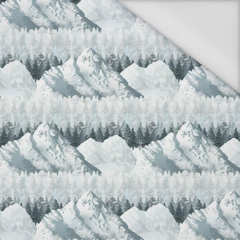 SNOWY PEAKS (WINTER IN THE MOUNTAINS) / small - Waterproof woven fabric