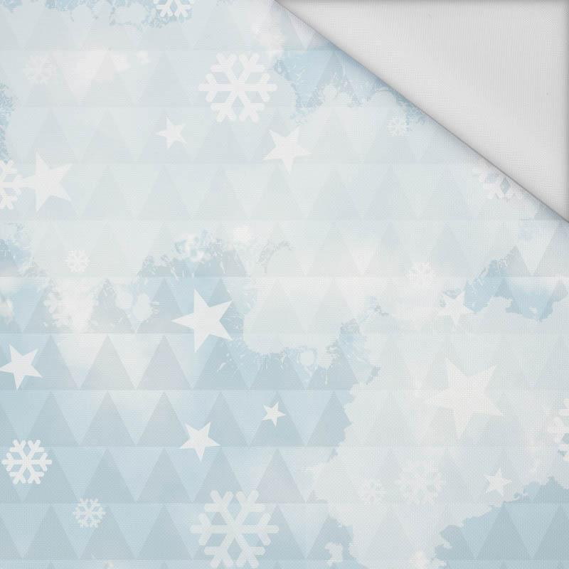 HOARFROST / triangles (WINTER IN THE MOUNTAINS) - Waterproof woven fabric