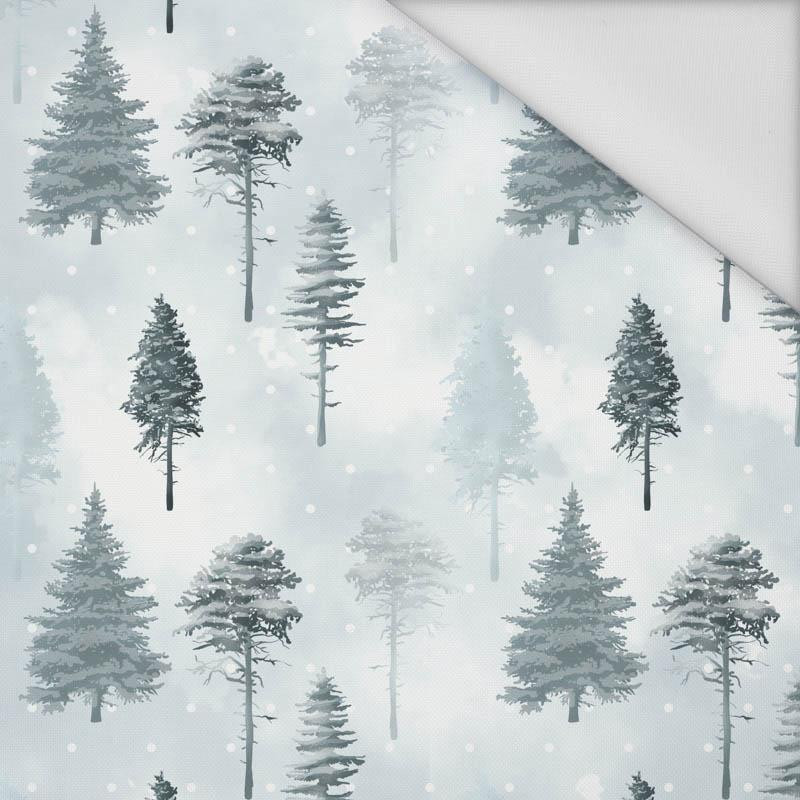 SNOWY TREES (WINTER IN THE MOUNTAINS) - Waterproof woven fabric
