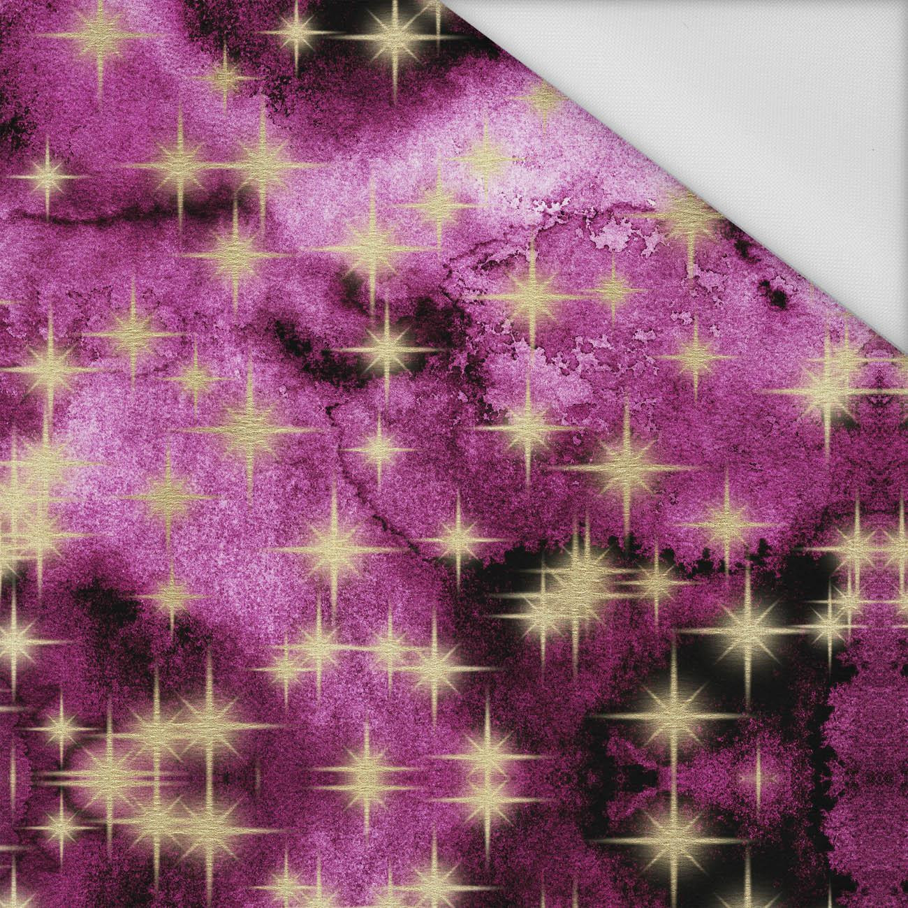 GOLDEN STARS Pat. 3 / WATERCOLOR MARBLE - Waterproof woven fabric