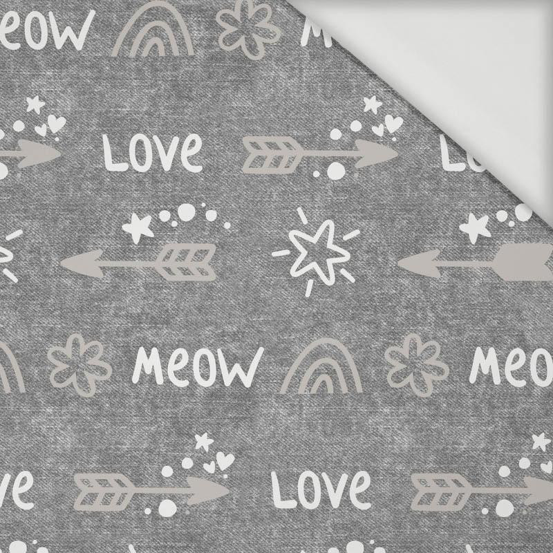 ARROWS / love (CATS WORLD ) / ACID WASH GREY  - Viscose jersey