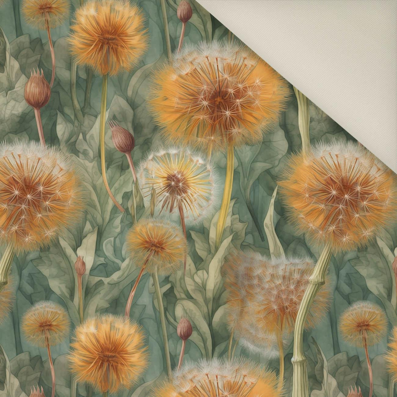 WATERCOLOR DANDELION PAT. 3- Upholstery velour 