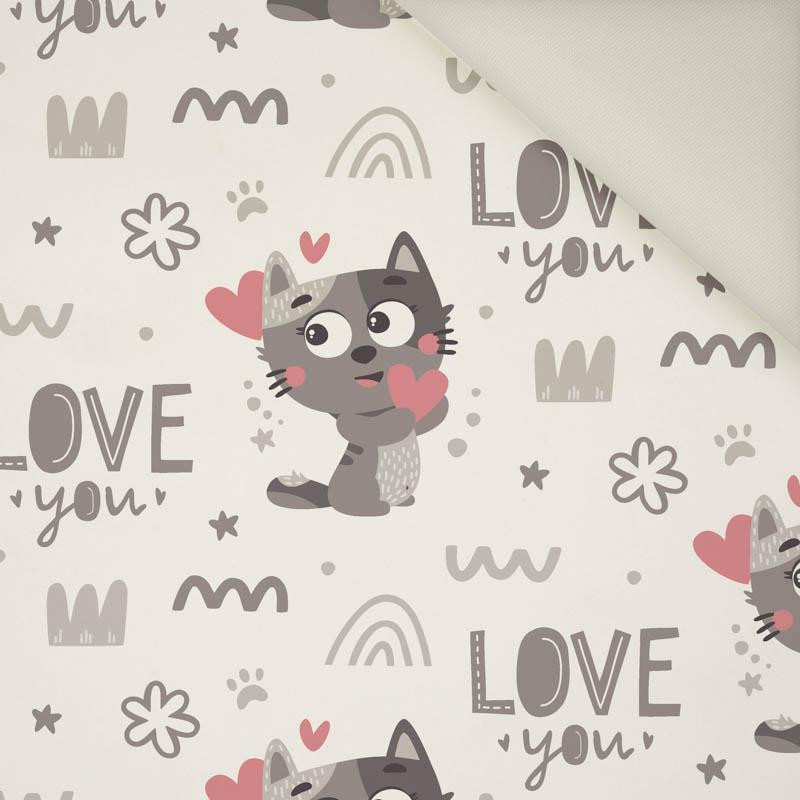 CATS / love you (CATS WORLD) / white- Upholstery velour 