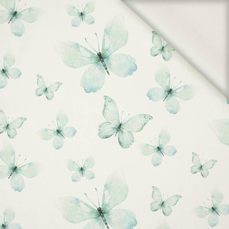 BUTTERFLIES PAT. 2 (WATER-COLOR BUTTERFLIES) - viscose woven fabric