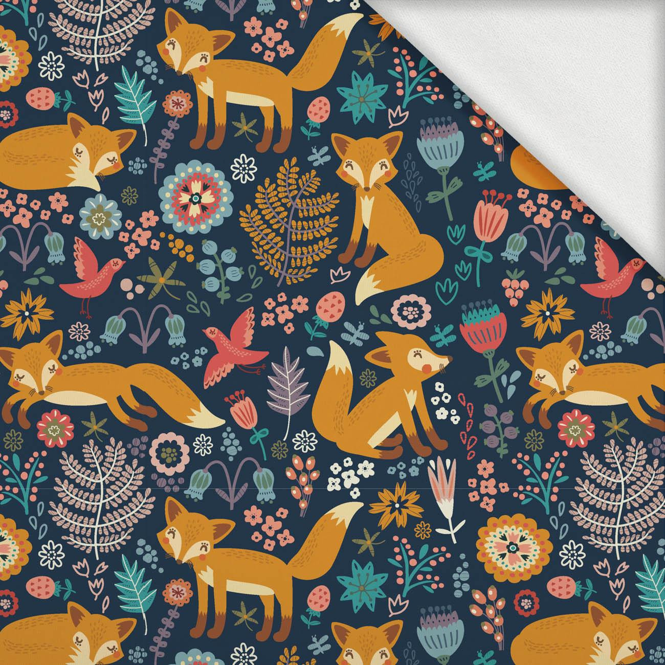 FOXES IN THE FORREST - looped knit fabric with elastane