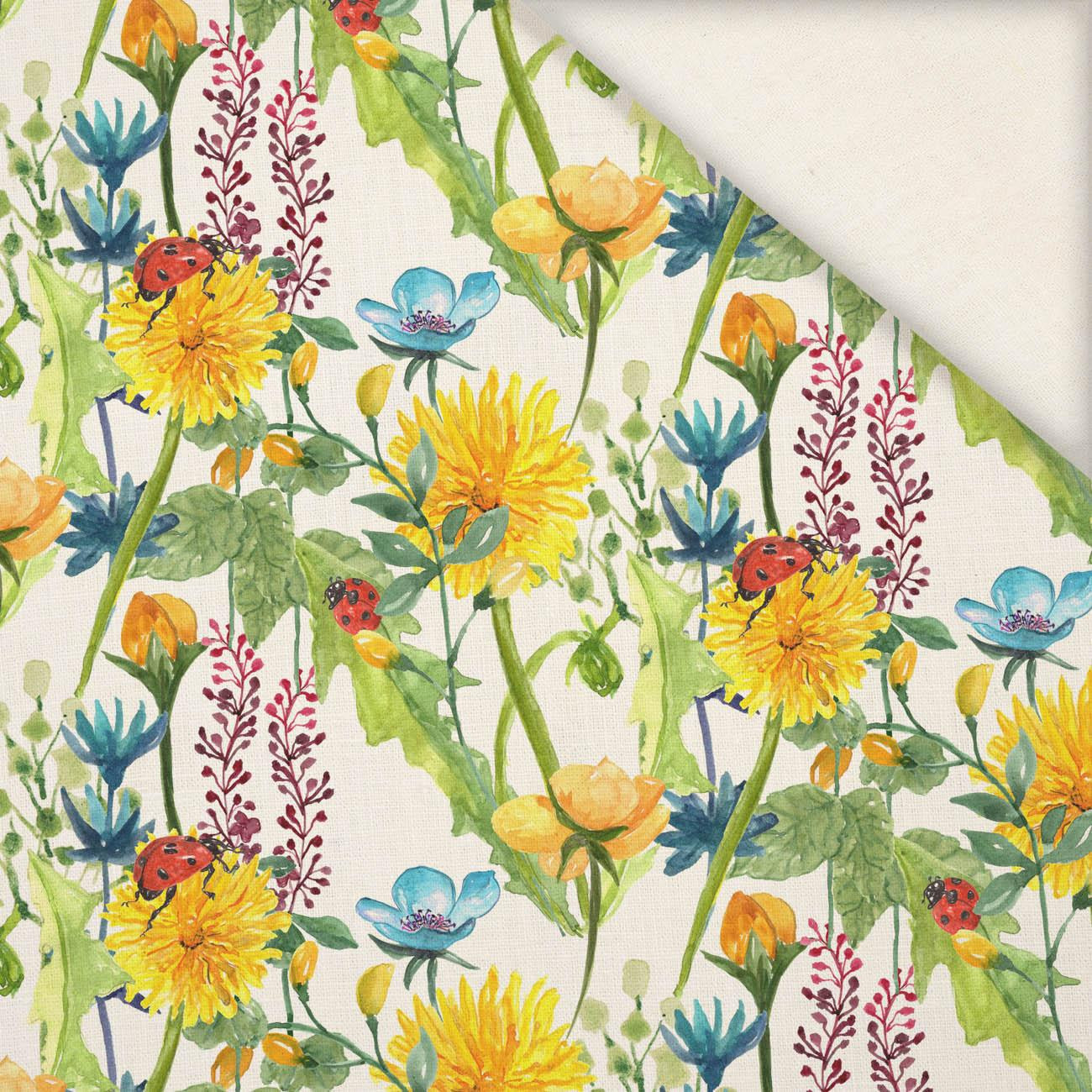 LADYBIRDS IN THE MEADOW (IN THE MEADOW) - Linen 100%