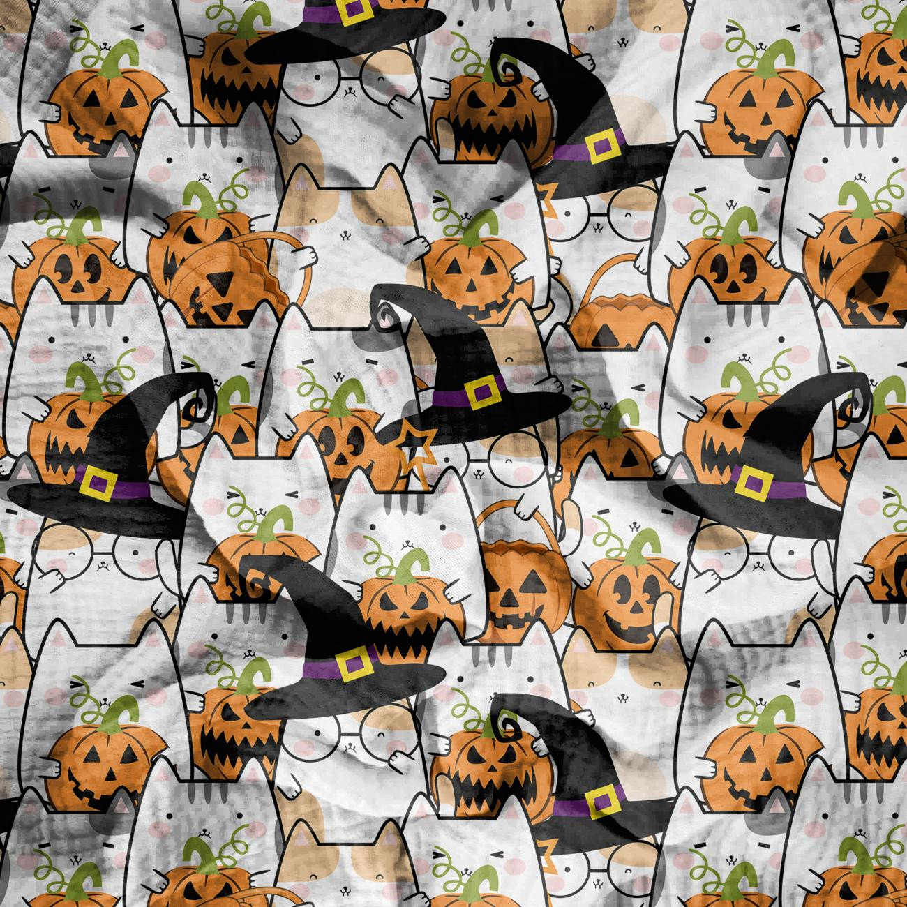 HALLOWEEN CATS PAT. 1 - Cotton muslin