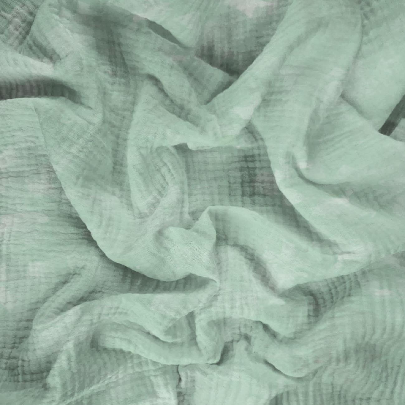 CAMOUFLAGE pat. 2 / modern mint  - Cotton muslin