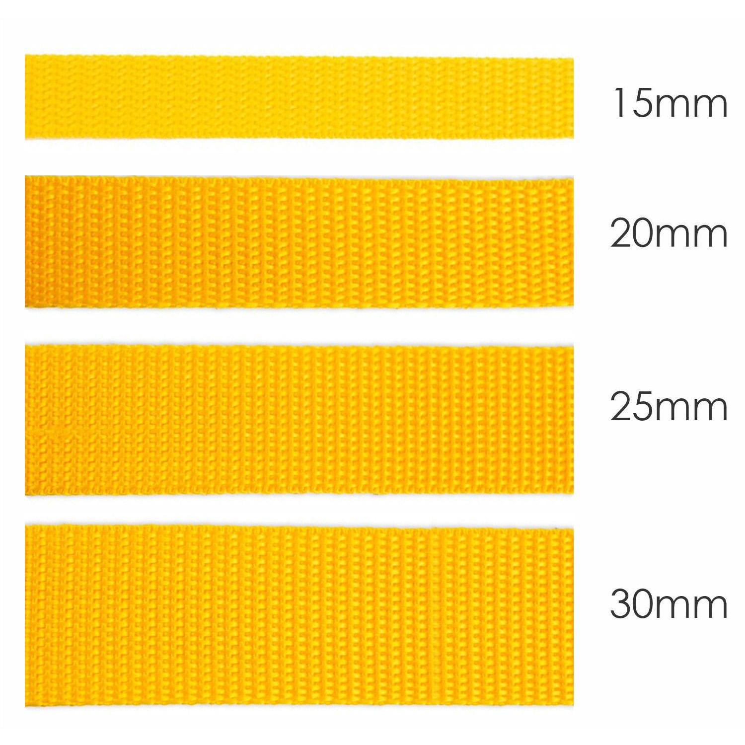 Webbing tape - canary yellow / Choice of sizes