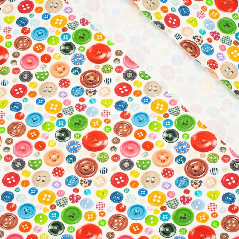 COLORFUL BUTTONS - single jersey with elastane TE210