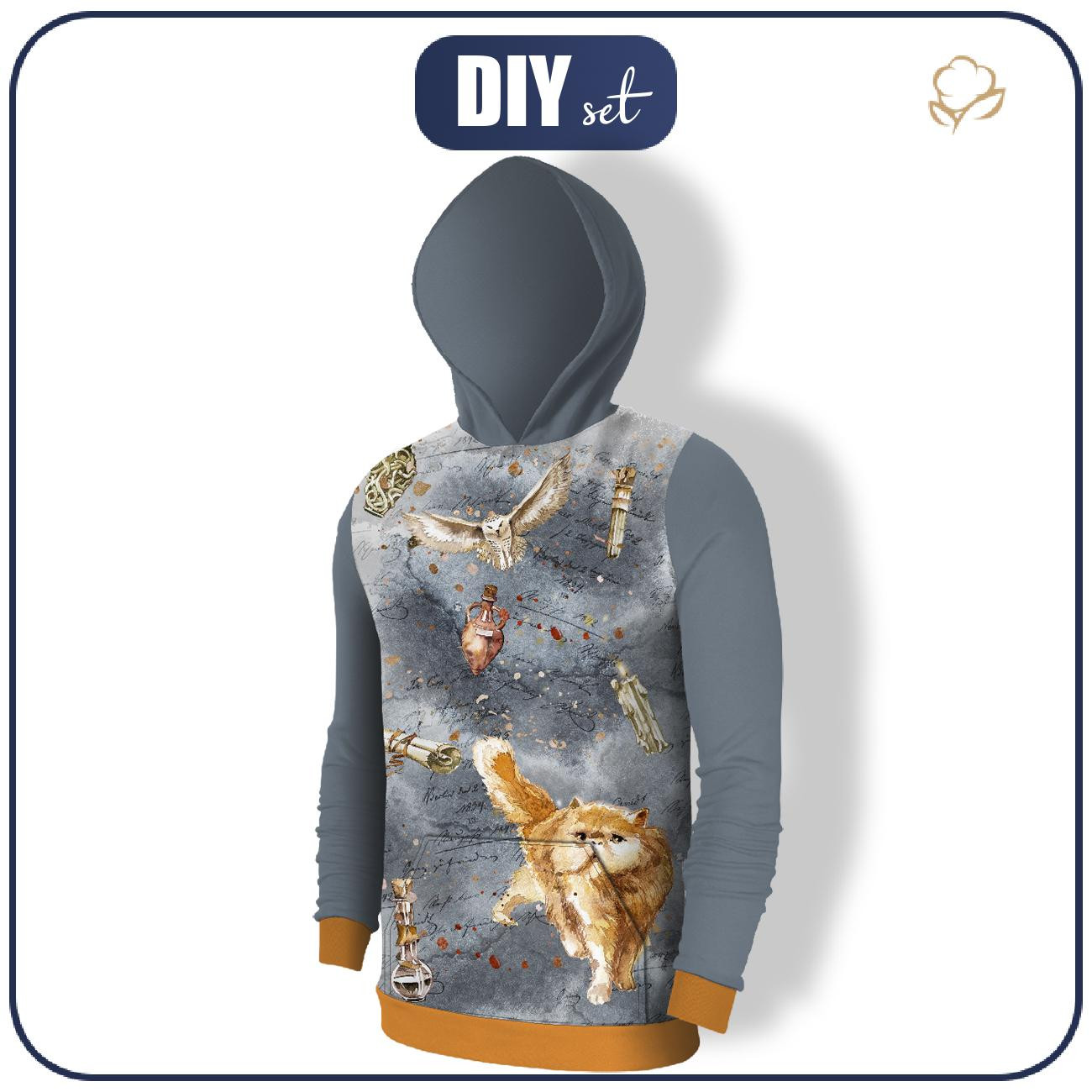 MEN’S HOODIE (COLORADO) - CAT (MAGIC) - sewing set 