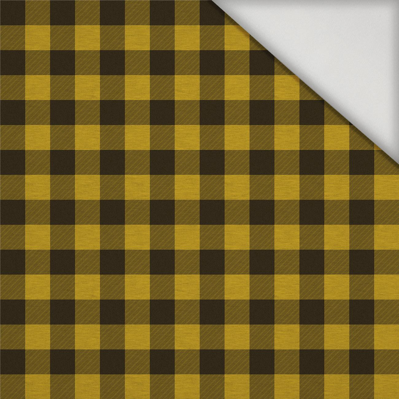 CHECK VICHY - MELANGE MUSTARD - Thermo lycra