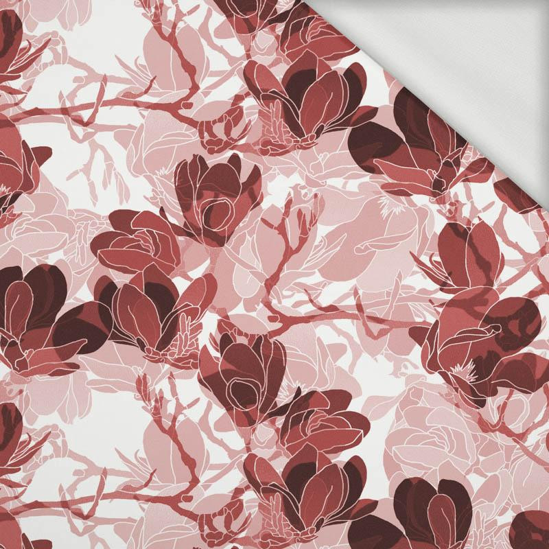 MAGNOLIAS pat. 2 (red) - looped knit fabric