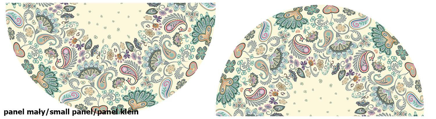 FLOWERS (pattern no. 1) / ecru - circle skirt panel 