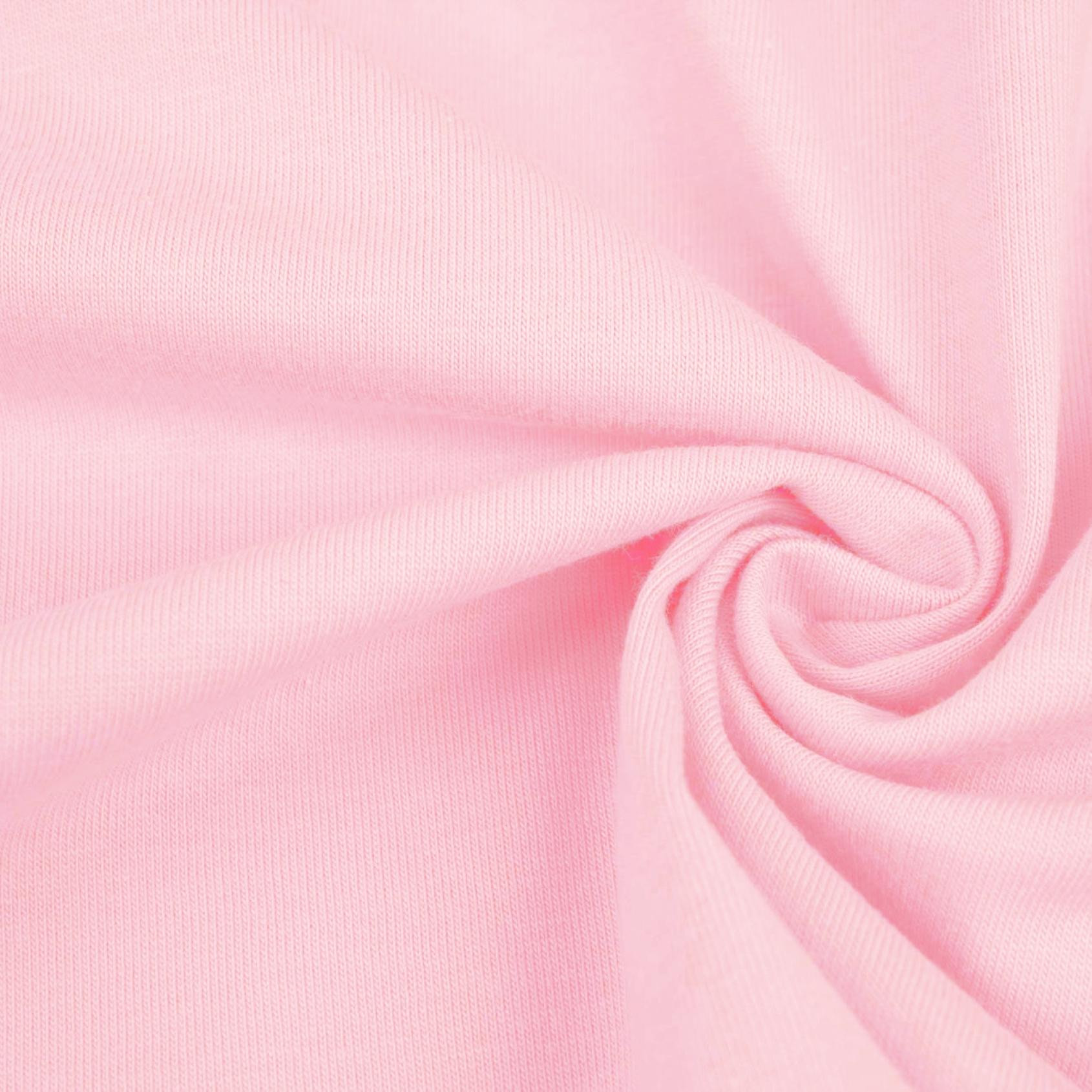 T-shirt knit fabric 100% cotton T180 - LIGHT PINK