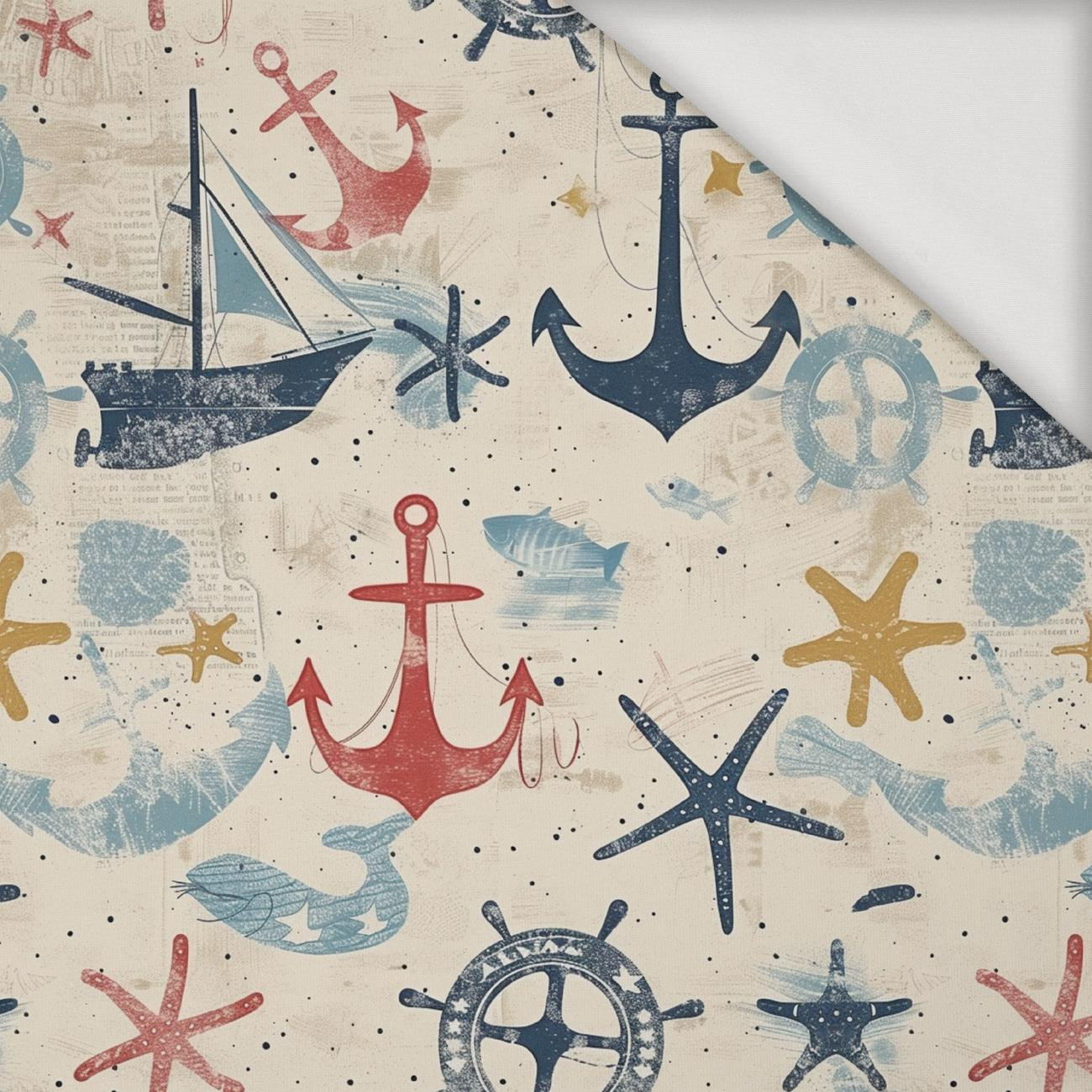 95cm MARINE pat. 2 - Viscose jersey