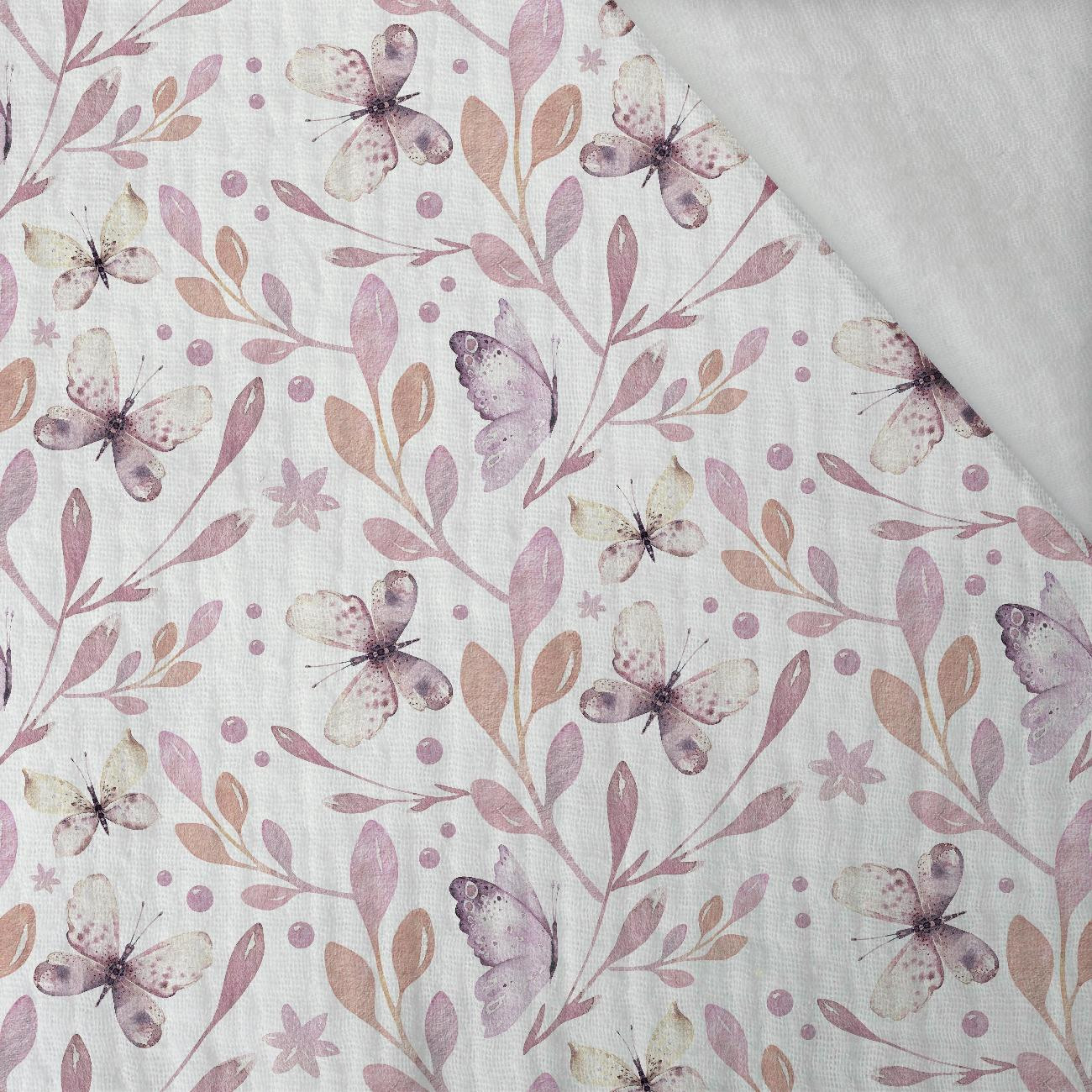BUTTERFLIES MIX PAT. 2 (WATER-COLOR BUTTERFLIES) - Cotton muslin