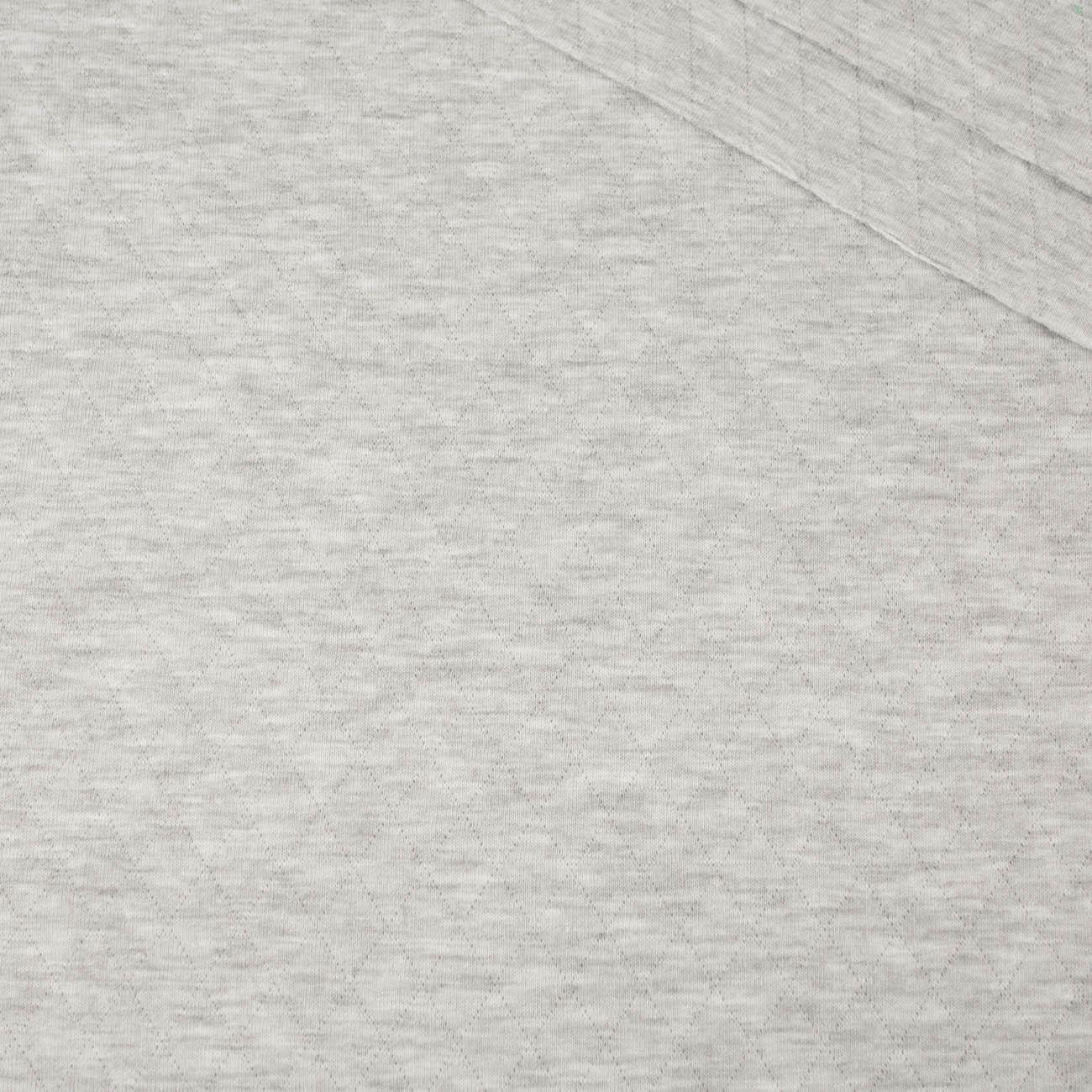 MELANGE LIGHT GRAY - quilted knitted fabric