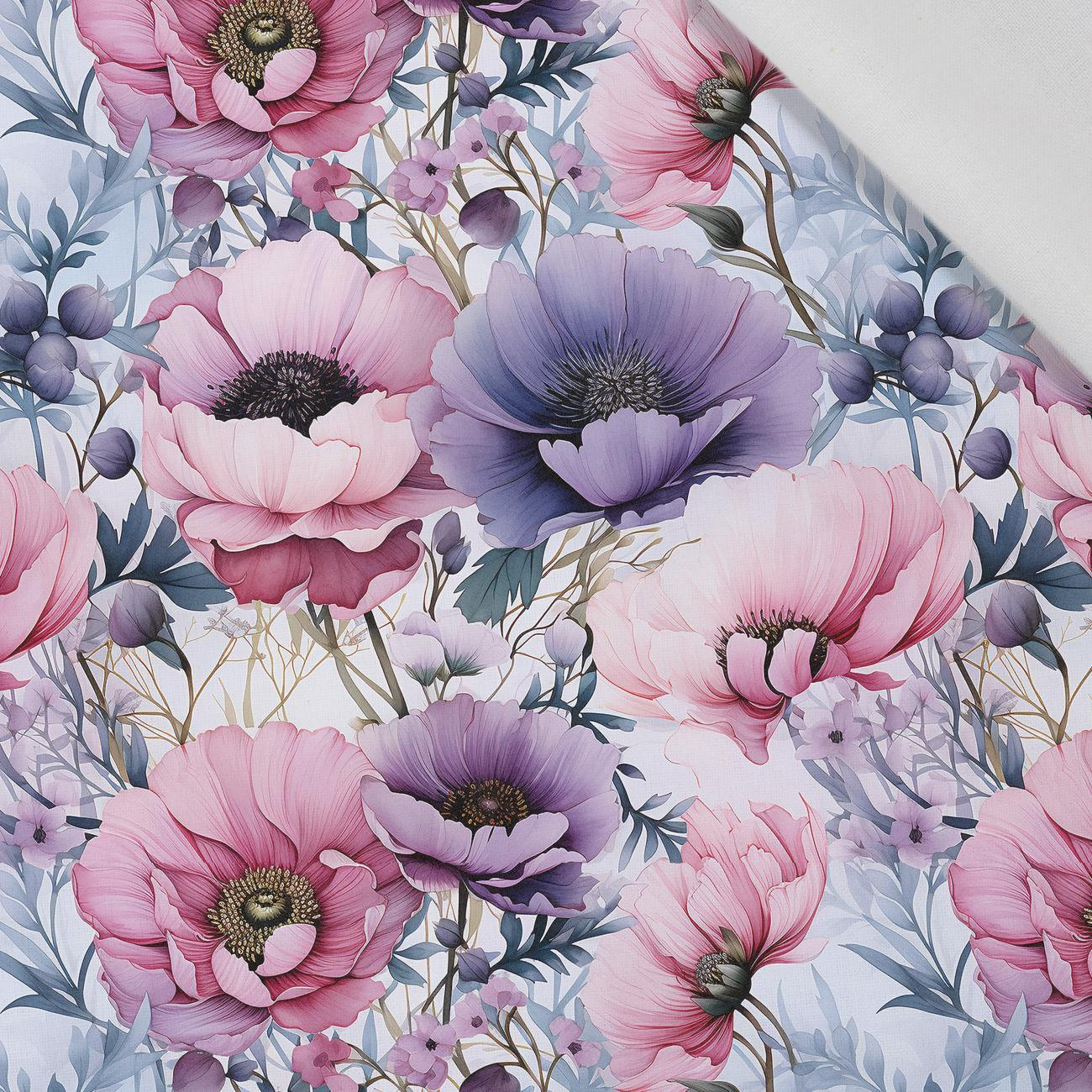 PASTEL FLOWERS WZ.17 - viscose woven fabric
