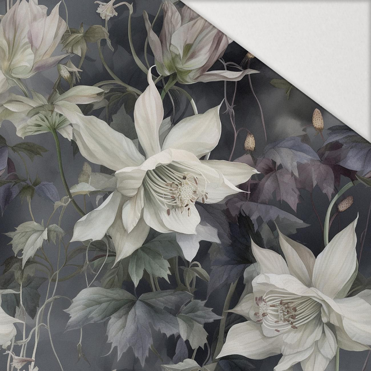 PASTEL FLOWERS WZ.1 - Hydrophobic brushed knit PASTEL FLOWERS WZ.1 - Hydrophobic brushed knit