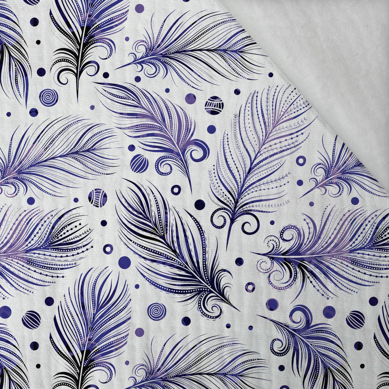 FEATHERS (Very Peri) - Cotton muslin