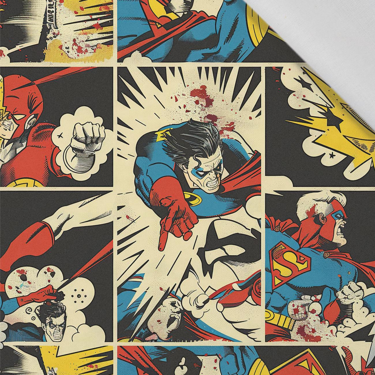 RETRO COMICS PAT.5 - Cotton woven fabric