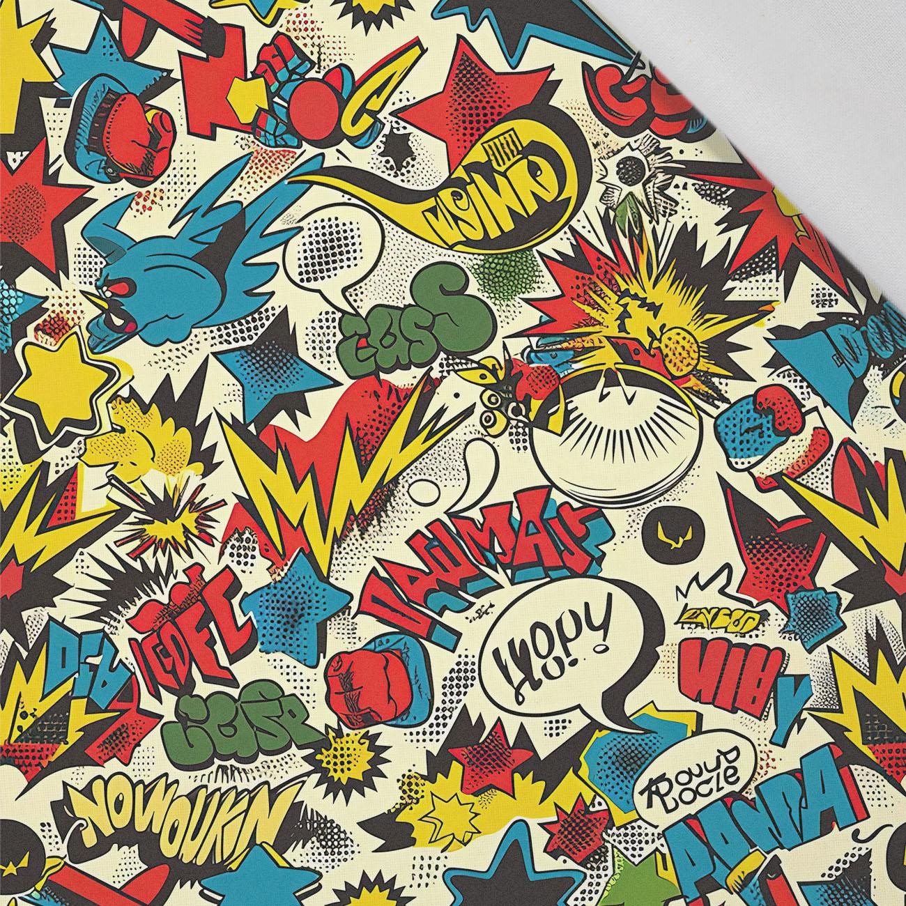 RETRO COMICS PAT.6 - Cotton woven fabric