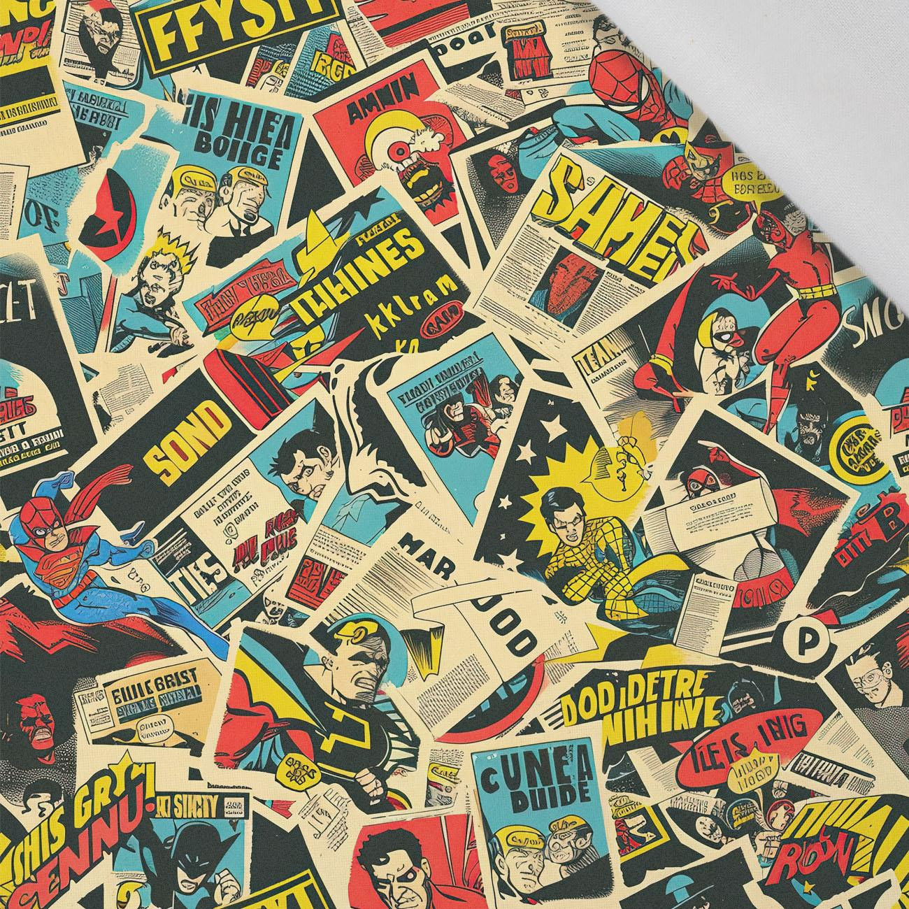 RETRO COMICS PAT.8 - Cotton woven fabric