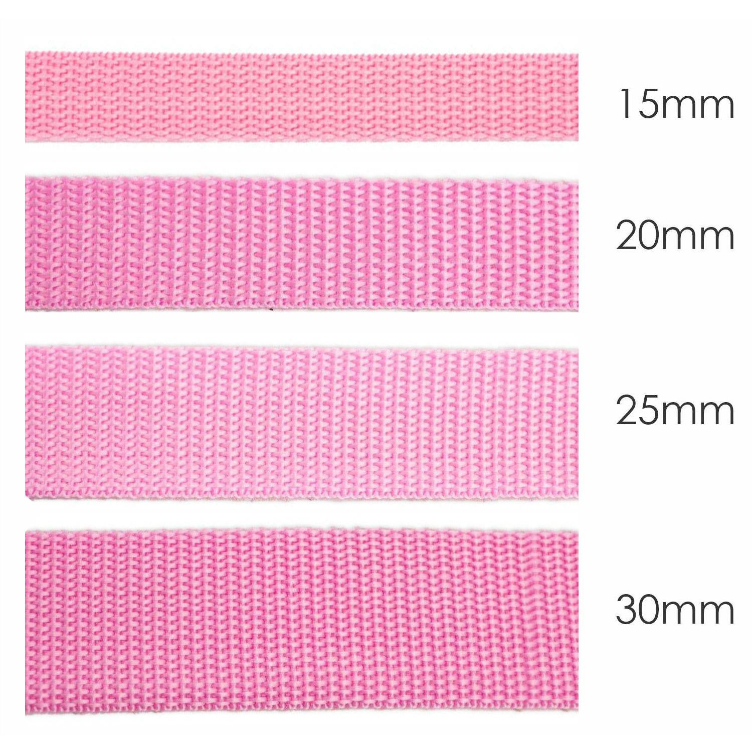 Webbing tape - pink / Choice of sizes