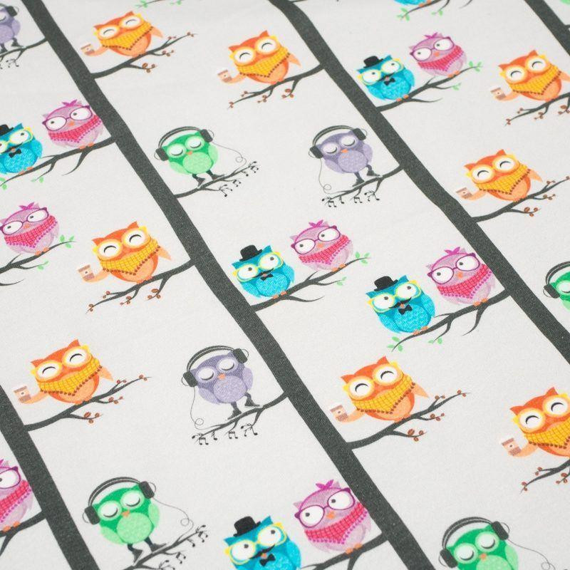 OWLS / colorful - Viscose jersey WE210