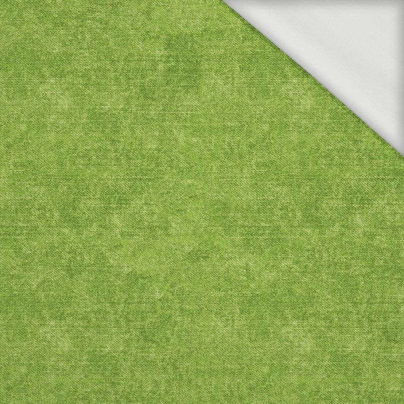  ACID WASH / LIGHT GREEN - looped knit fabric