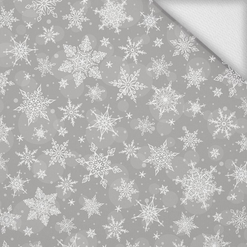 SNOWFLAKES PAT. 2 / grey - looped knit 