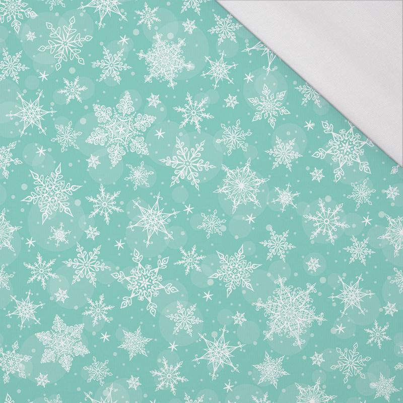 SNOWFLAKES PAT. 2 / mint - single jersey with elastane 