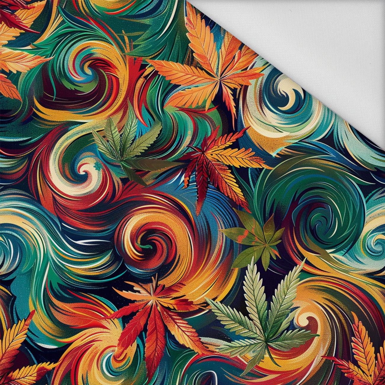 Hemp leaves WZ. 1  - Waterproof woven fabric