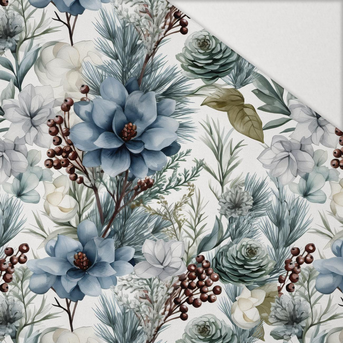 WINTER FLOWERS WZ.3 - Hydrophobic brushed knit WINTER FLOWERS WZ.3 - Hydrophobic brushed knit