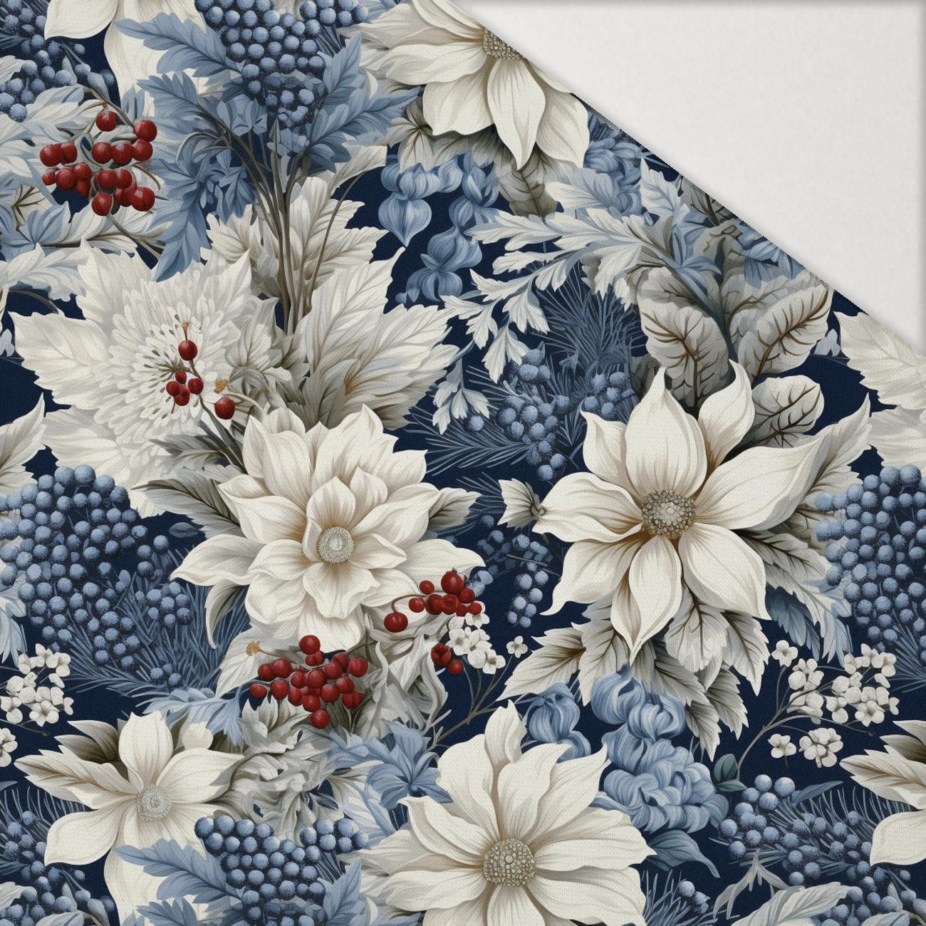 WINTER FLOWERS WZ.7 - Hydrophobic brushed knit WINTER FLOWERS WZ.7 - Hydrophobic brushed knit